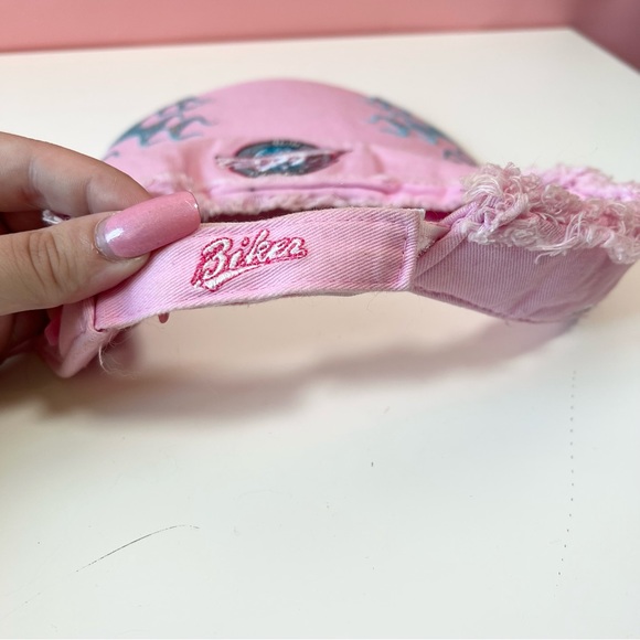 Vintage Y2K 2000s sexy mcbling biker flame visor - Picture 2 of 4